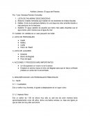 Análisis Literario: El agua del Paraíso