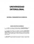 FUNDAMENTOS DE DERECHO. JUICIO POLÍTICO EN MÉXICO
