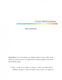 ETICA PROFESIONAL Moral. Página 1