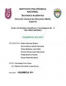 Shampoo solido. Procesos de produccion