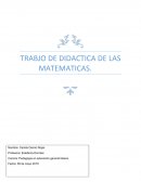 TRABAJO DE DIDACTICA DE LAS MATEMATICAS