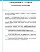 ANALISIS GESTION INSTITUCIONAL