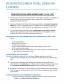 RESUMEN EXAMEN FINAL DERECHO LABORAL