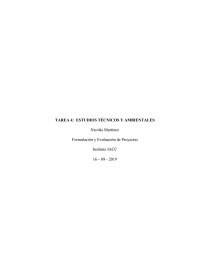 TAREA 4: ESTUDIOS TÉCNICOS Y AMBIENTALES. Página 1
