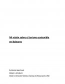 Mi visión sobre el turismo sostenible