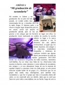 Cronica “Mi graduación de secundaria”