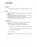 Derecho laboral. El despido