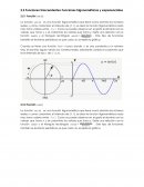 Funciones Trascendentes: funciones trigonométricas y exponenciales
