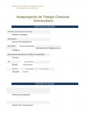 Anteproyecto de Trabajo Comunal Universitario