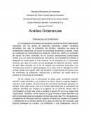 Análisis Ordenanzas. Ordenanzas de Zonificación