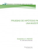 Prueba de hipótesis para una muestra
