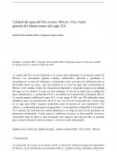Calidad del agua del Río Lerma, México: Una visión general del último cuarto del siglo XX