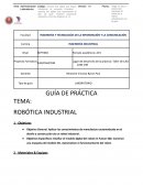 GUÍA DE PRÁCTICA TEMA: ROBÓTICA INDUSTRIAL