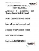 Actividad 1. Elementos del Comportamiento Individual