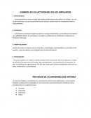 CAMBIOS EN LAS ACTIVIDADES EN LOS EMPLEADOS