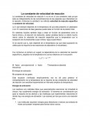 Constante de velocidad de reacción