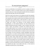 Reflexión del libro “El arte de hacer preguntas”