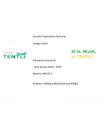 Planeacion semestral ingles. Página 1
