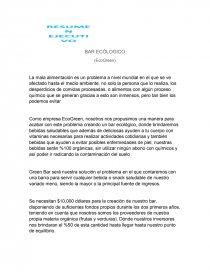 BAR ECÓLOGICO (EcoGreen). Página 1