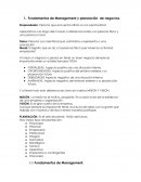 Fundamentos de Management y planeación de negocios