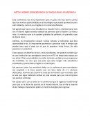 NOTAS SOBRE CONFERENCIA DE MOVILIDAD ACADÉMICA