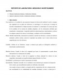REPORTE DE LABORATORIO: MEDICIÓN E INCERTIDUMBRE
