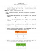 Cuestionario Actividad complementaria Probabilidad