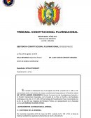 SENTENCIA CONSTITUCIONAL PLURINACIONAL