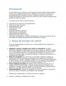 Planeacion estrategica. Pasos del proceso de control