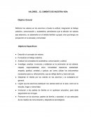 VALORES... EL CIMIENTO DE NUESTRA VIDA