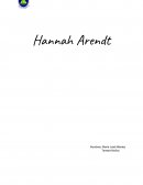 Hannah Arendt. Importancia de Hannah Arend para la humanidad