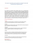 ¿Por qué es importante para los gerentes entender la teoria del comportamiento organizacional?