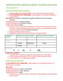 OBTENCIÓN DE OXIDOS ACIDOS Y ACIDOS OXACIDOS