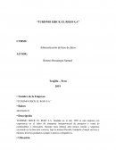 TURISMO ERICK EL ROJO Administración de base de datos