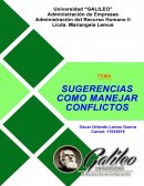 SUGERENCIAS COMO MANEJAR CONFLICTOS