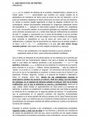 Contestación de demanda sobre prescripción positiva