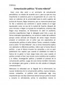 Crónica: Comunicación política: “El voto milenial”