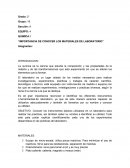 Importancia de conocer los materiales de laboratorio