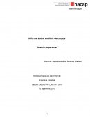 Informe sobre análisis de cargos “Gestión de personas”