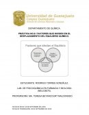 PRÁCTICA NO.8: FACTORES QUE INCIDEN EN EL DESPLAZAMIENTO DEL EQUILIBRIO QUÍMICO