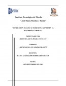 Evaluación de los factores influyentes en el desempeño laboral