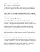 La persona física y la persona jurídica