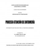 INSTRUMENTO METODOLÓGICO PARA LA ATENCIÓN DE ENFERMERÍA