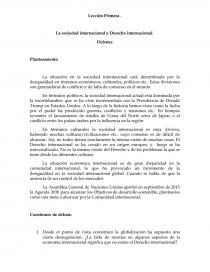 La sociedad internacional y Derecho internacional. Página 1