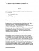 Tarea comunicación y atención al cliente