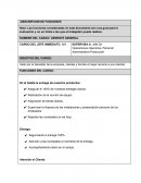 Descripcion de cargos y funciones . GERENTE GENERAL