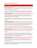 Politica de productos