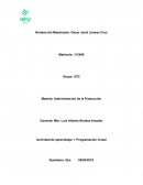 Actividad de aprendizaje 1. Programación Lineal