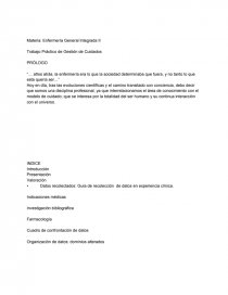 TRABAJO GESTION DE CUIDADOS. Página 1