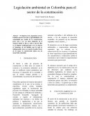 Legislación ambiental en Colombia para la construcción